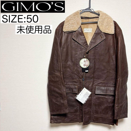 GIMO'S Italian-made lamb leather shearling coat #QYKDJR