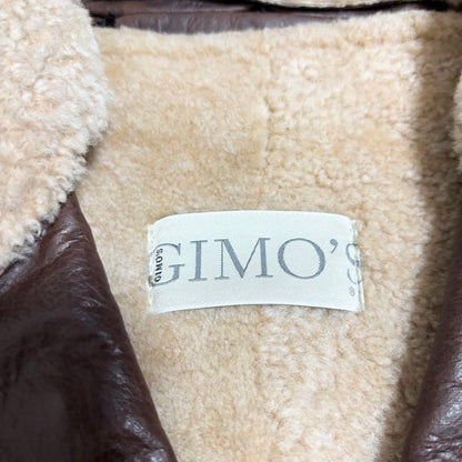 GIMO'S Italian-made lamb leather shearling coat #QYKDJR