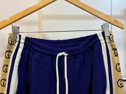 GUCCI GG Jacquard Track Pants, Technical Jersey, Size S #QYF813