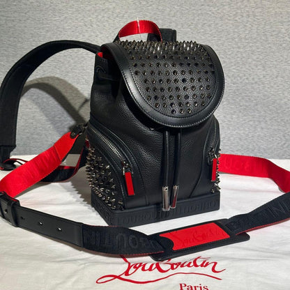 Christian Louboutin Explorafunk Red Studs Backpack Used Mint #QYJI9D