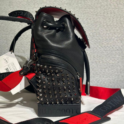 Christian Louboutin Explorafunk Red Studs Backpack Used Mint #QYJI9D