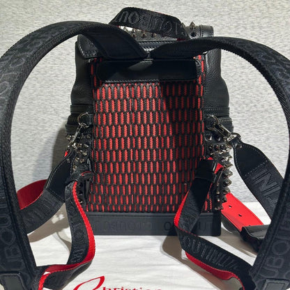 Christian Louboutin Explorafunk Red Studs Backpack Used Mint #QYJI9D