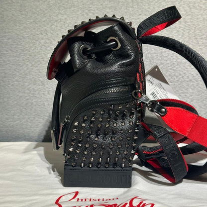 Christian Louboutin Explorafunk Red Studs Backpack Used Mint #QYJI9D
