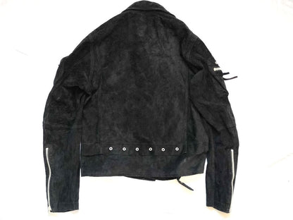 Cabando Zucca Pig Leather Suede Double Rider Jacket, Men's Size M #QY1Y85