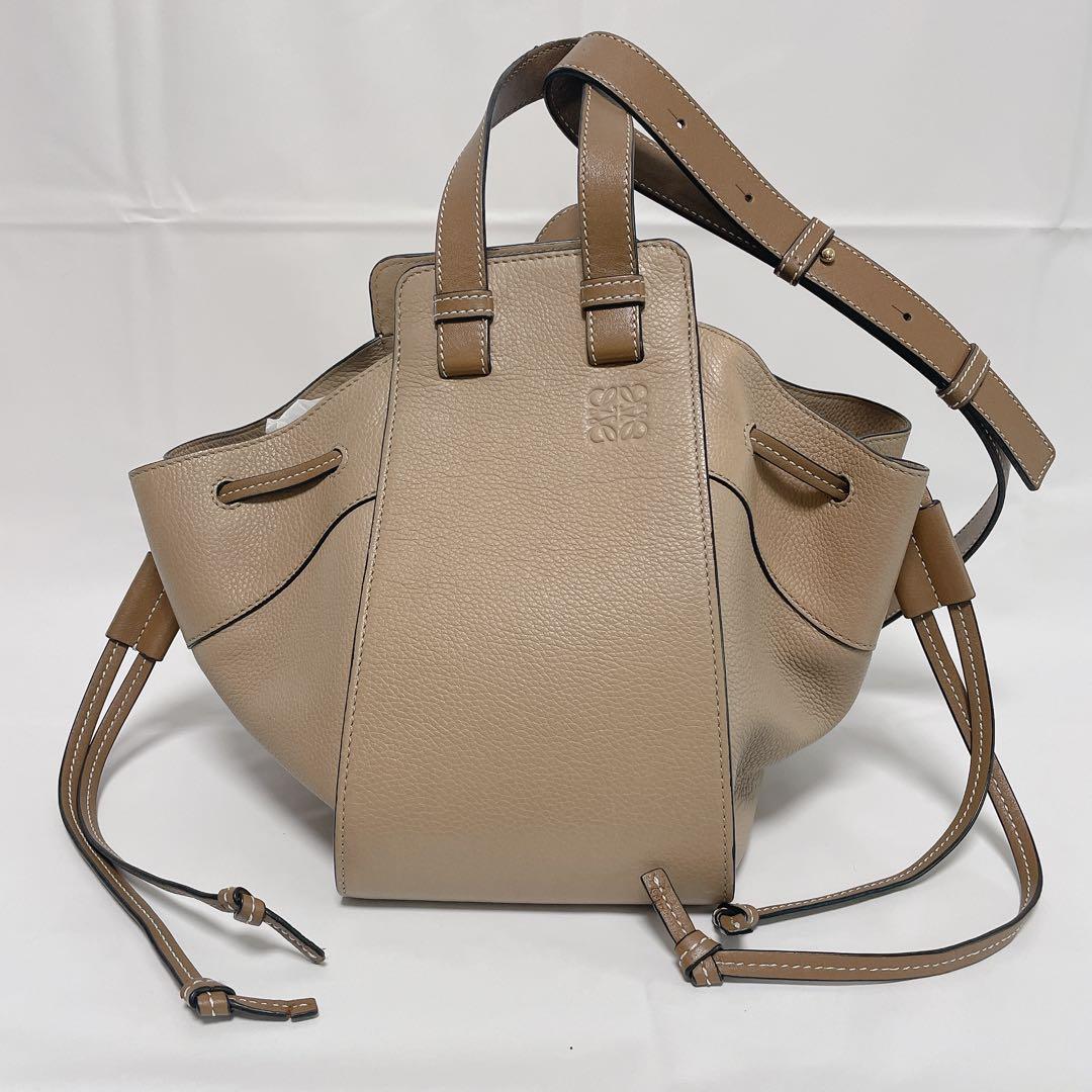LOEWE Hammock Small Sand Drawstring Bag Authentic Spain #QYJRYD