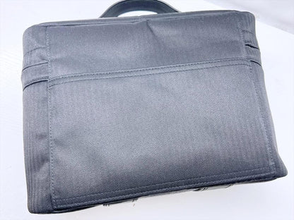 HERMES Acapulco Vanity Bag Black Leather Handbag #QY4ZVN