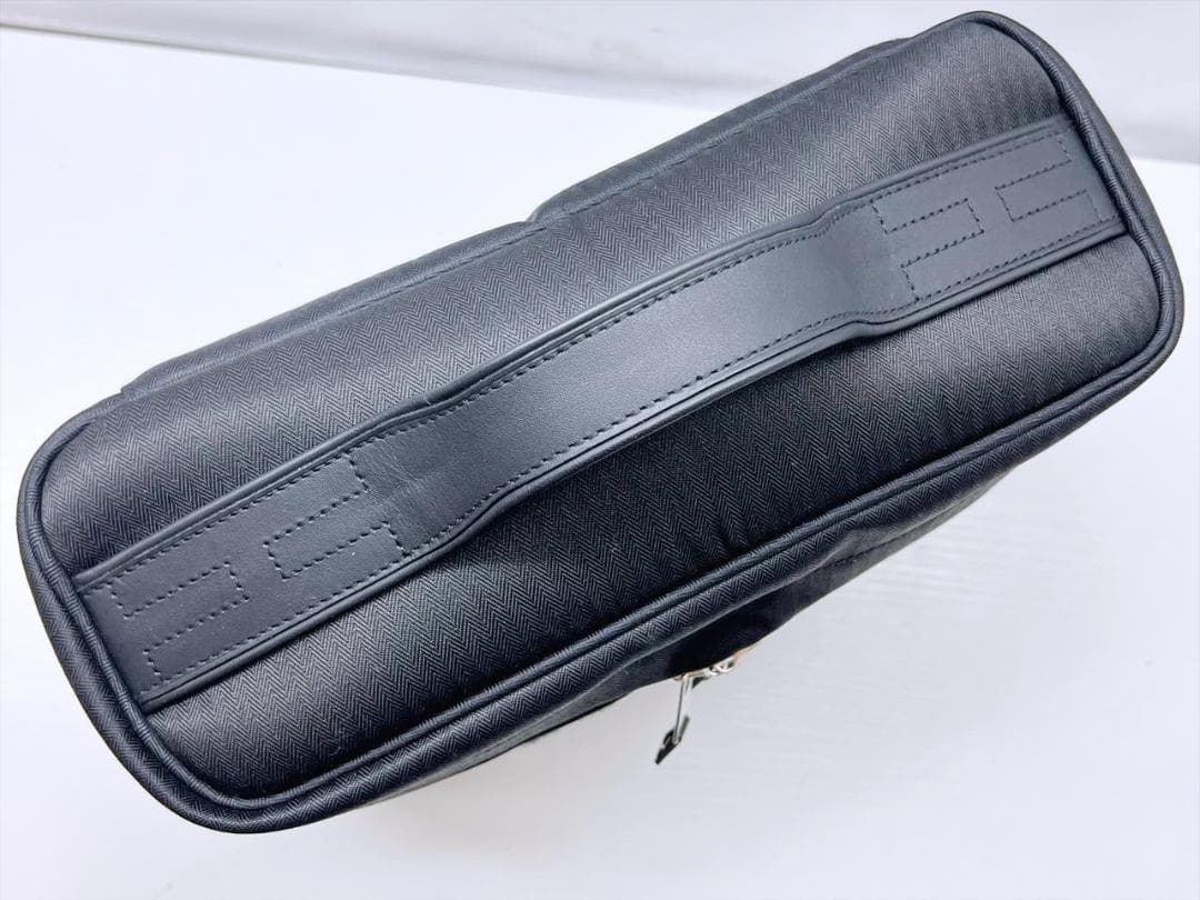 HERMES Acapulco Vanity Bag Black Leather Handbag #QY4ZVN