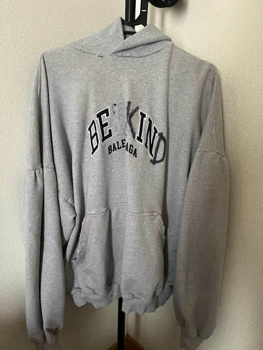 BALENCIAGA Grey Hoodie BE KIND #QYGQA0