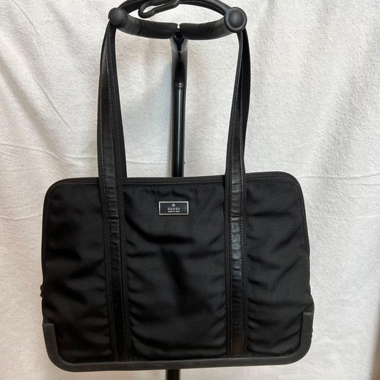 GUCCI Mini Shoulder Tote Bag Nylon Black #QYF1I6