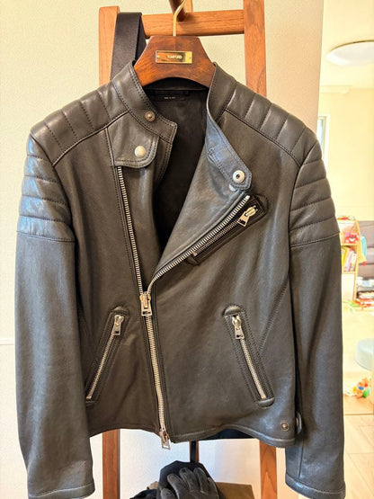 Tom Ford Leather Biker Jacket #QYCFPU