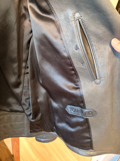 Tom Ford Leather Biker Jacket #QYCFPU