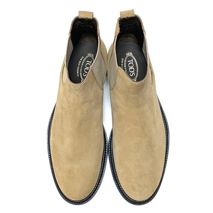 Tod's x Ron Herman suede leather side-gore boots, made in Italy #QY42PC