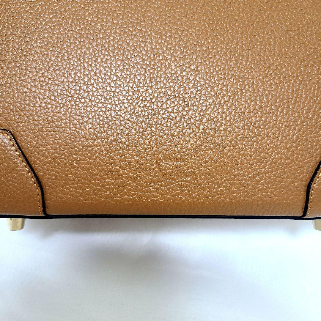Christian Louboutin Eloise Small Studded Leather Handbag Brown Red #QY605K