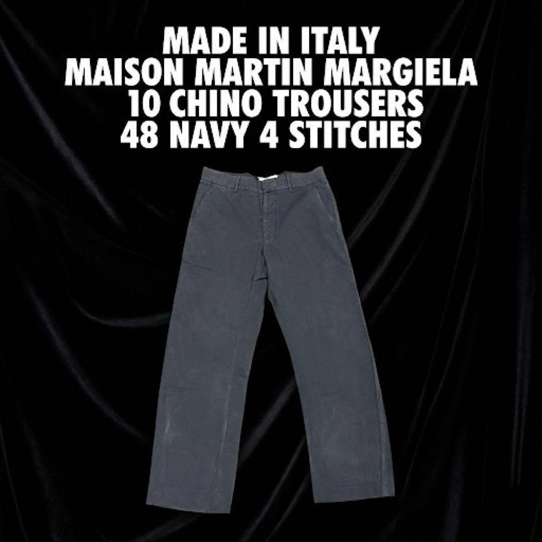 Made in Italy Maison Martin Margiela 10 Chinos, Size 48, Navy Blue, 4-St #QY4IOA