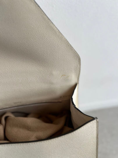 Valextra Iside Large White Leather Handbag W31.5cm #QYF9H7