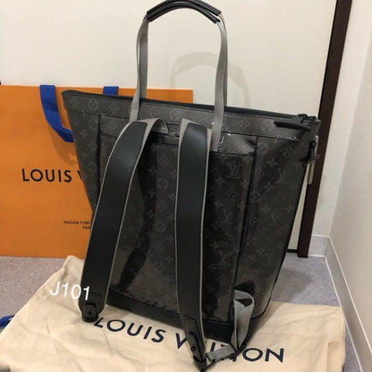 LOUIS VUITTON Zipped Tote Backpack Monogram Eclipse Glazed #QYI0JS