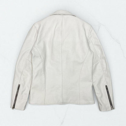 VANSON C2R Double Rider Jacket, Made in USA, White #QYB5WK