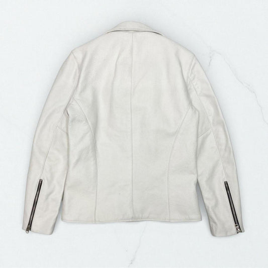 VANSON C2R Double Rider Jacket, Made in USA, White #QYB5WK