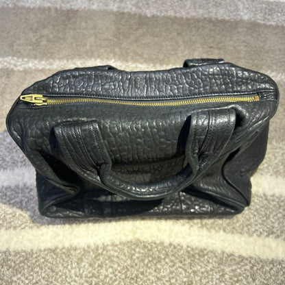 Alexander Wang Mini Boston Bag in Black Leather with Studs #QY60MM
