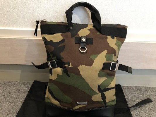 SAINT LAURENT Camouflage Backpack 484172 Save Canvas #QY72SM