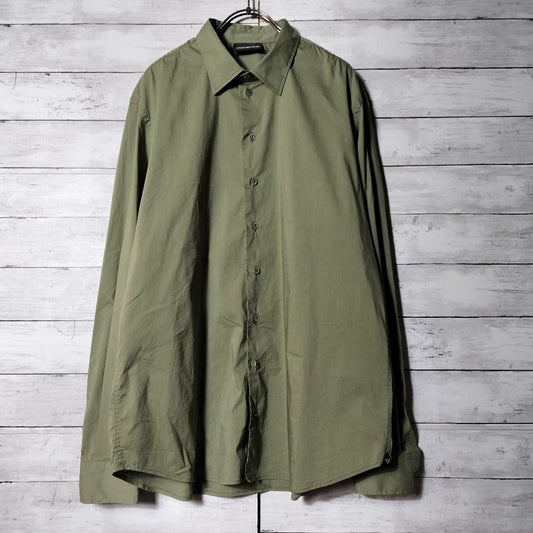 Emporio Armani EA long-sleeved cotton shirt with logo #QY2SN3