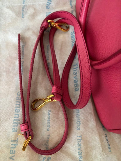PRADA Galleria Saffiano Leather 2-Way Handbag M Pink Gold #QYARM0