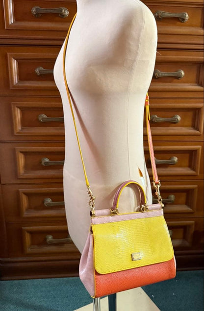 Dolce Gabbana Sicilian 2way Bicolor Yellow Pink #QY6VE5