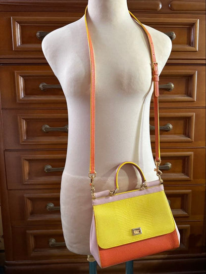 Dolce Gabbana Sicilian 2way Bicolor Yellow Pink #QY6VE5