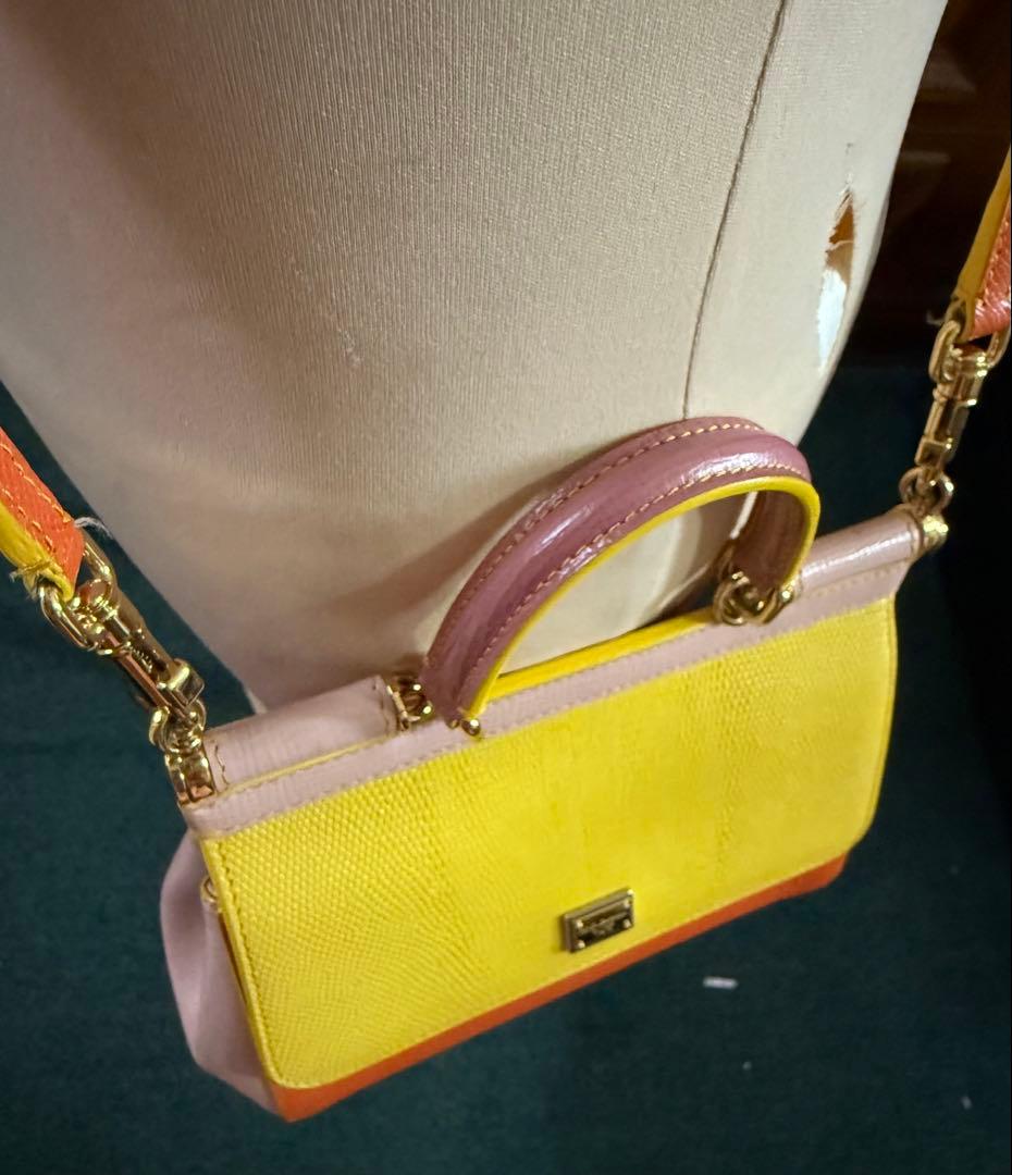 Dolce Gabbana Sicilian 2way Bicolor Yellow Pink #QY6VE5
