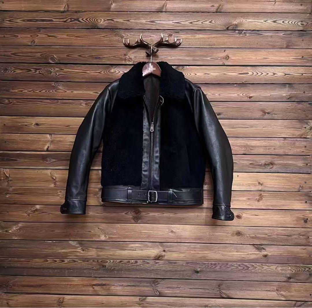 Grizzly Bear Jacket, Brown Horsehide Leather Jacket, Size S #QY7IOR