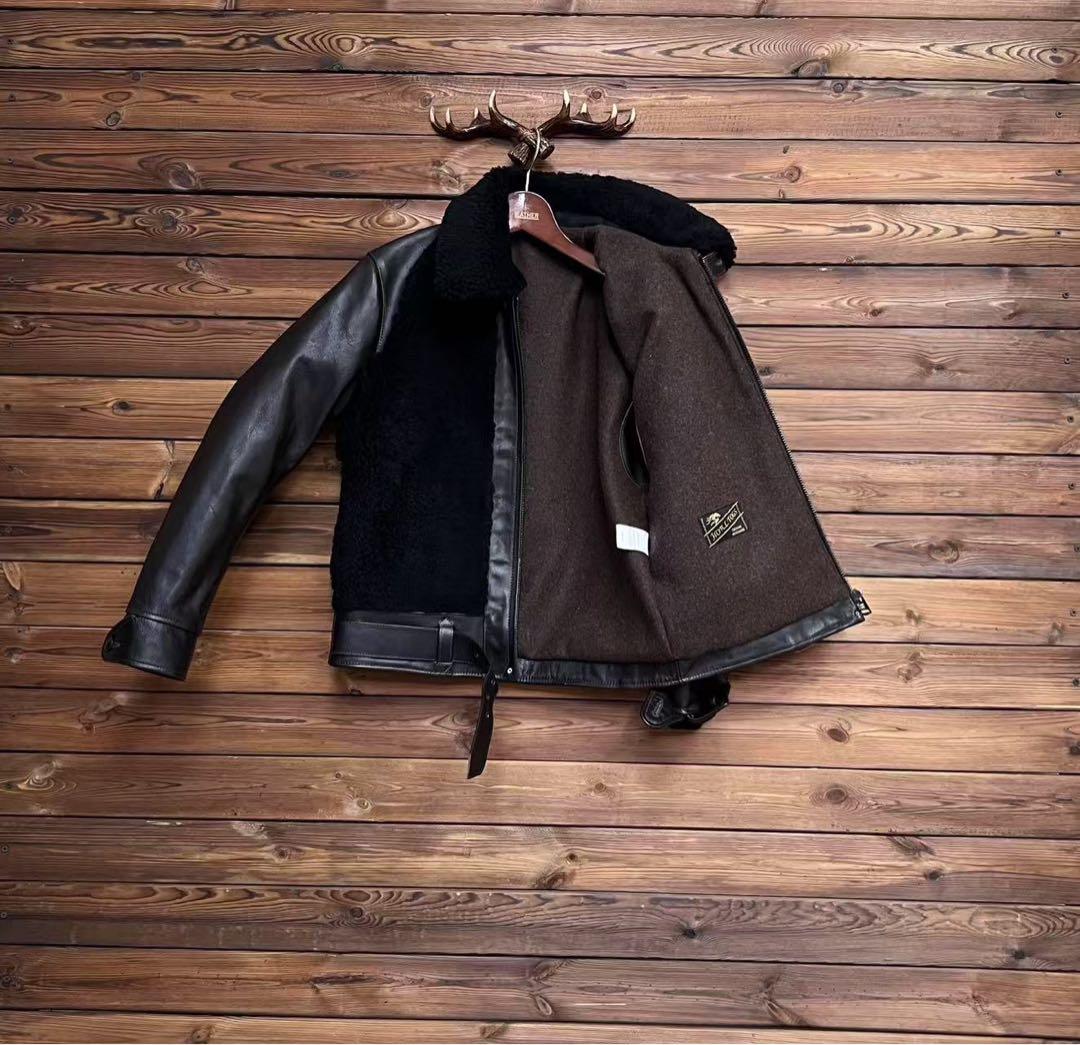 Grizzly Bear Jacket, Brown Horsehide Leather Jacket, Size S #QY7IOR