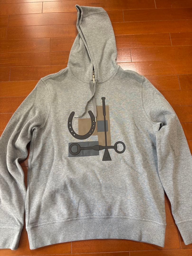 HERMES Gray Hoodie Size S #QYJ3GB