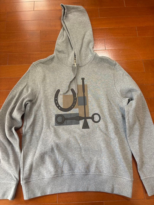 HERMES Gray Hoodie Size S #QYJ3GB