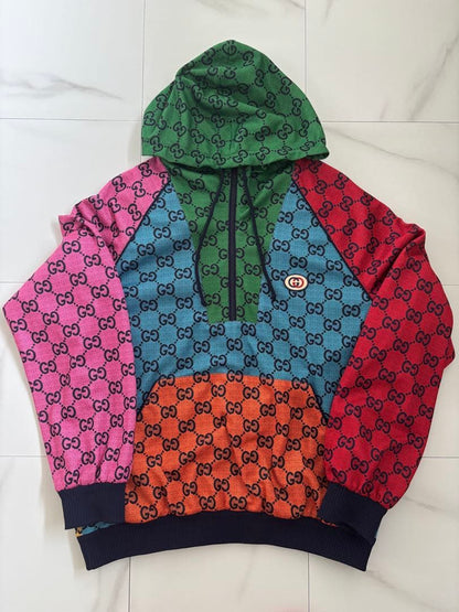 22ss GUCCI Hoodie Half Zip Pullover Multicolor #QYJICA
