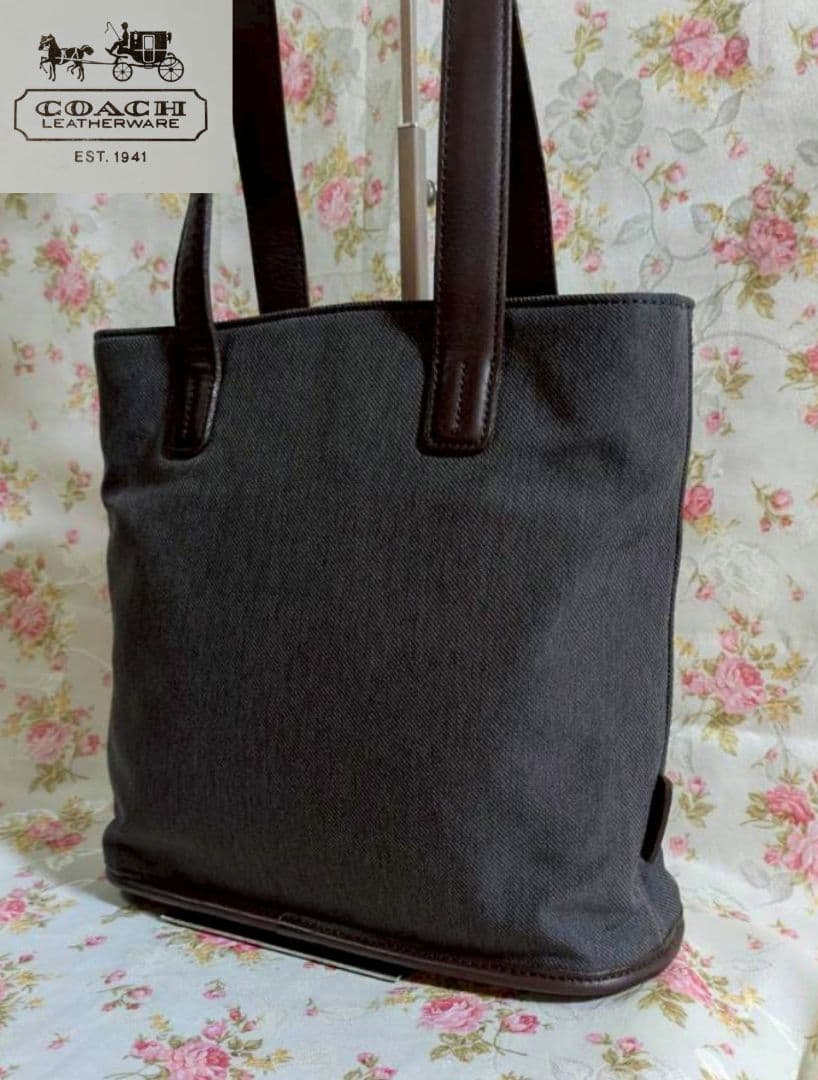 COACH Old Coach One-Shoulder Tote Bag Leather Made in USA #QYK5SN