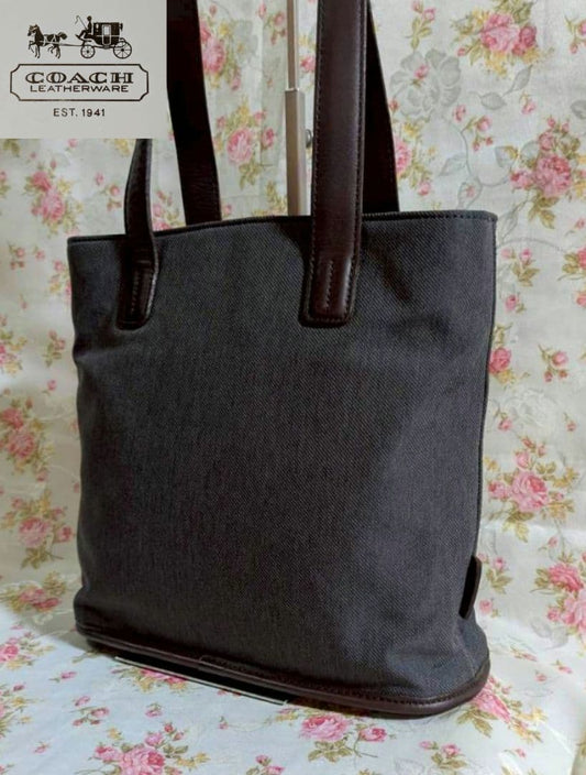 COACH Old Coach One-Shoulder Tote Bag Leather Made in USA #QYK5SN