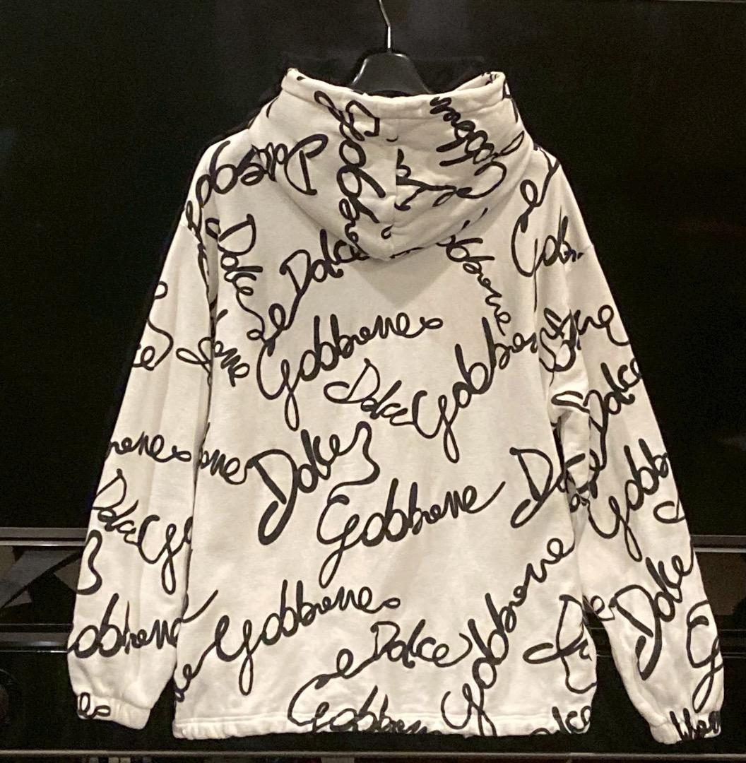 Dolce & Gabbana all-over logo print hoodie, size 52XL #QYIG5T
