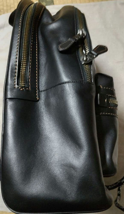 COACH Rexy Dinosaur Leather Backpack Black #QYKSOV