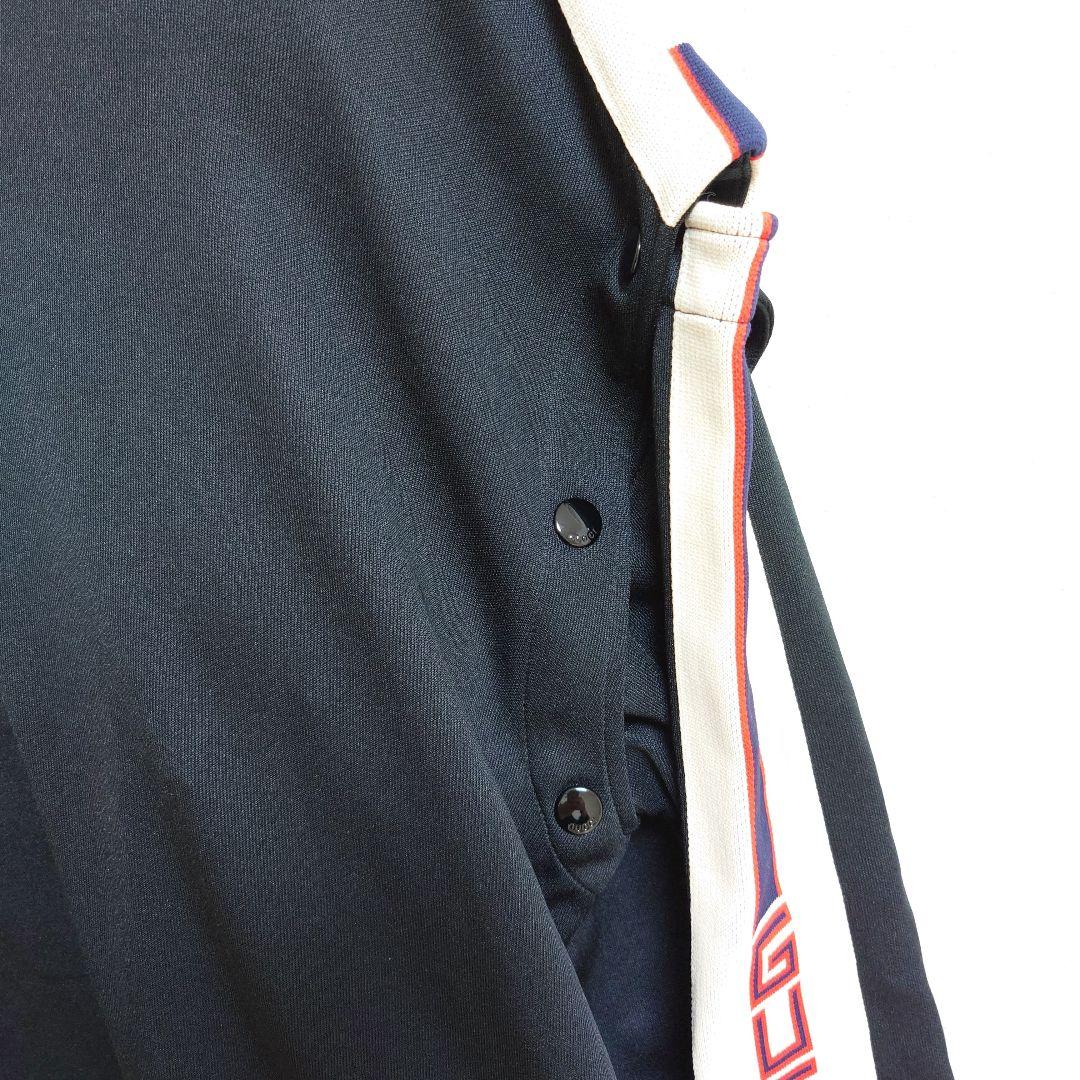 GUCCI 2-way hoodie, black, size XL, made in Italy, black lines #QY90U5