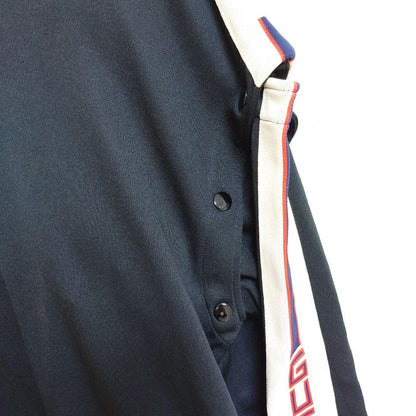 GUCCI 2-way hoodie, black, size XL, made in Italy, black lines #QY90U5