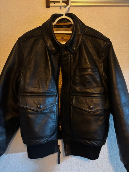 io AVIREX A-2 FLIGHT JACKET ANTIQUE LAMB #QYCG9B