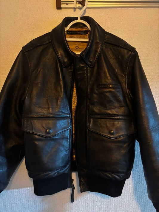 io AVIREX A-2 FLIGHT JACKET ANTIQUE LAMB #QYCG9B