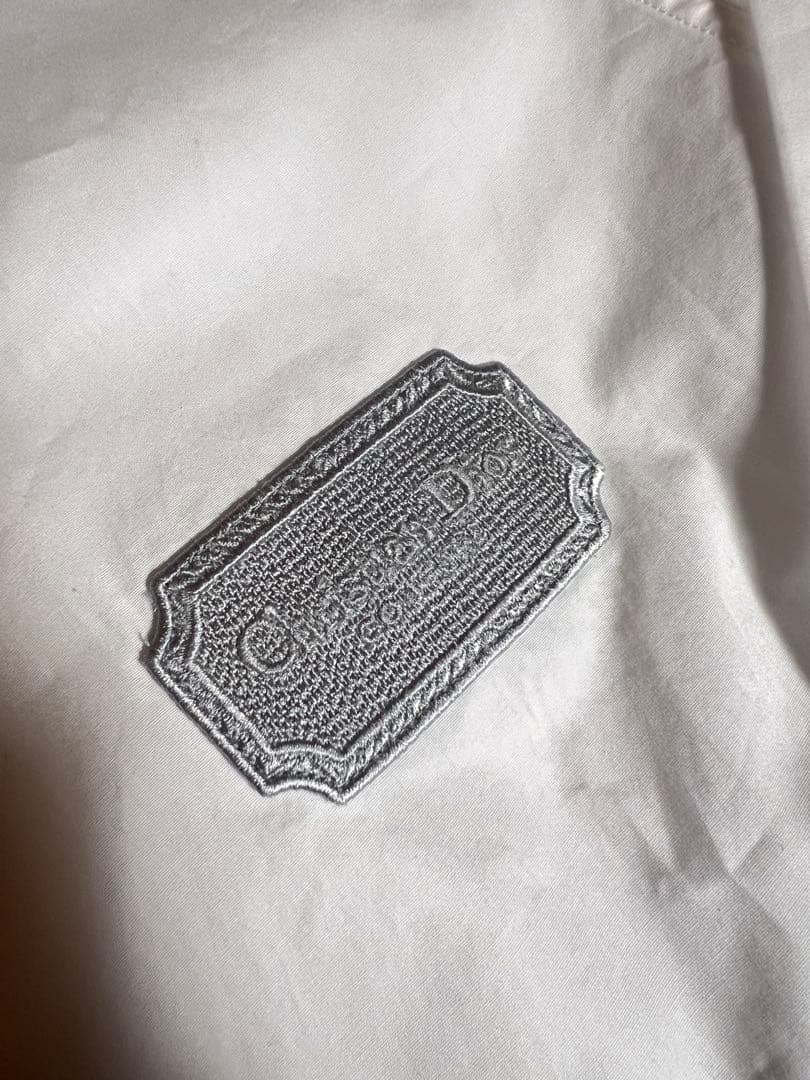 White long-sleeved shirt with Dior embroidered logo #QY30C5