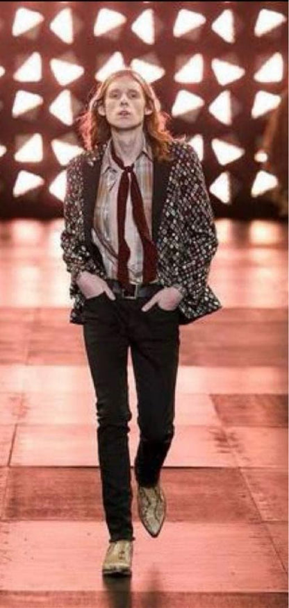 Saint Laurent ombr? check shirt from Eddie's 16s/ss collection #QYDIFX