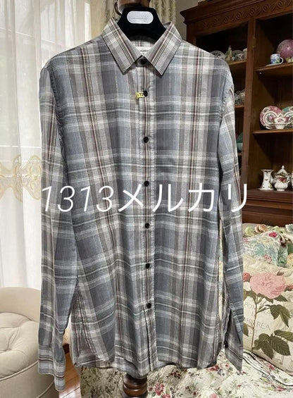 Saint Laurent ombr? check shirt from Eddie's 16s/ss collection #QYDIFX