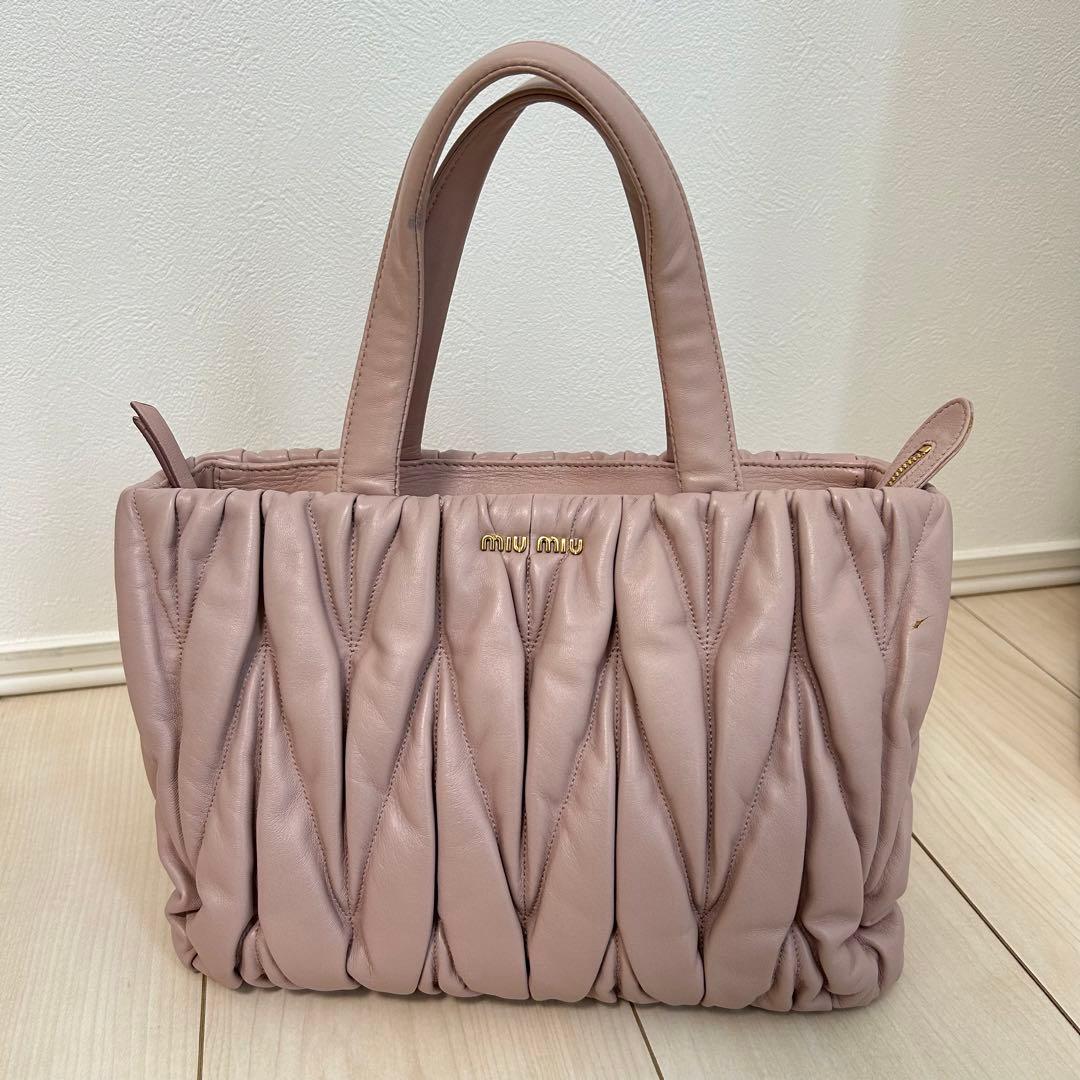 Italian-made Miu Miu Matelass? Shoulder Handbag #QY13PS
