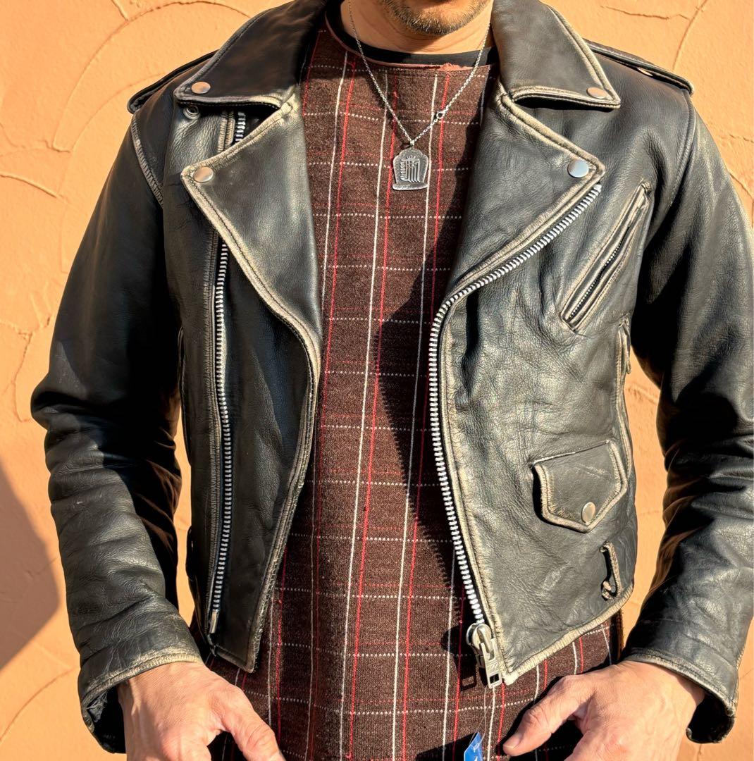 Real leather rider jacket, genuine leather #QYD2W6