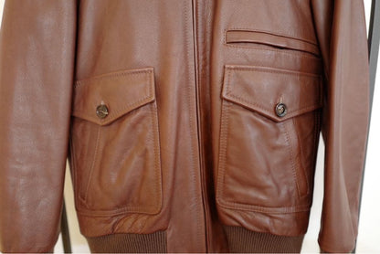 Maison MargielaBrown Leather Jacket #QY4PTL