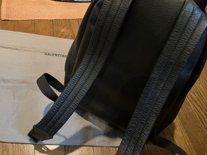 BALENCIAGA Leather Backpack Black #QY1IQX
