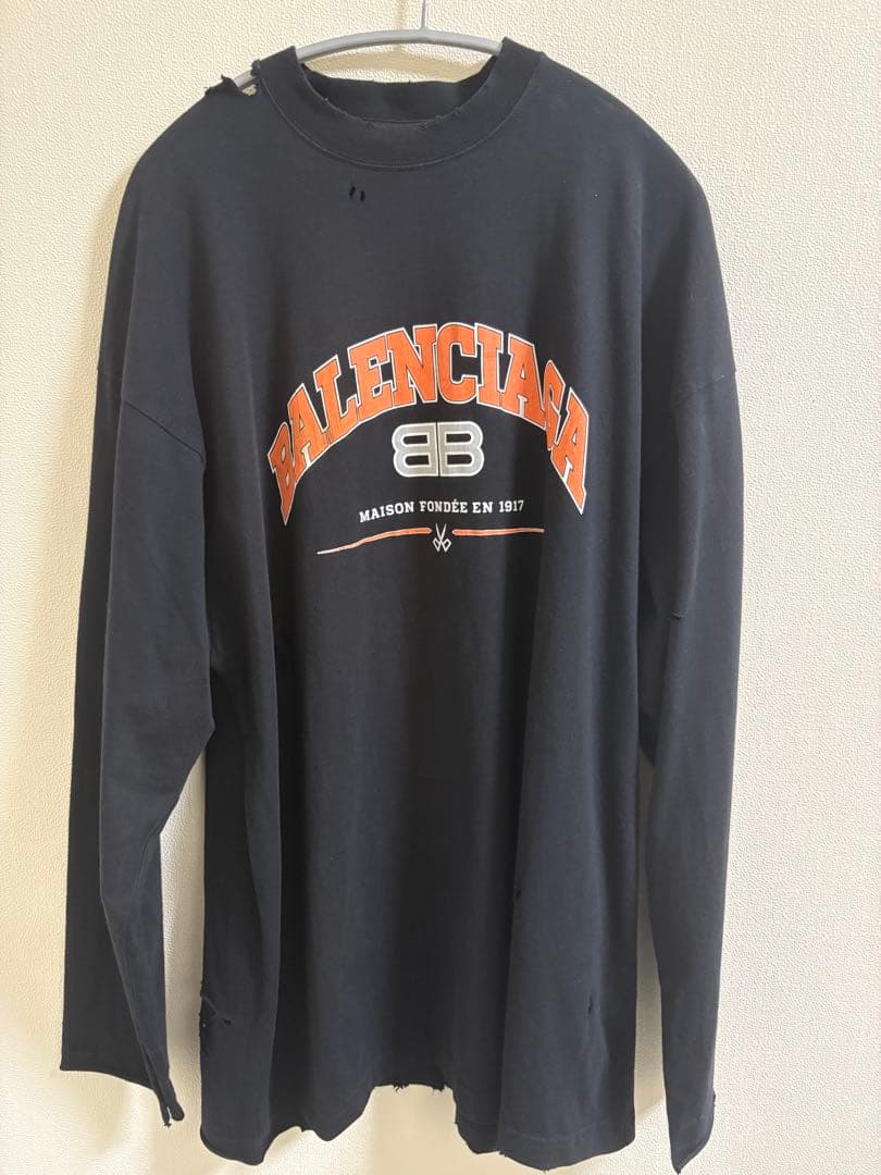Balenciaga 2022SS Long T-shirt, Crushed, Size L #QY4JAK
